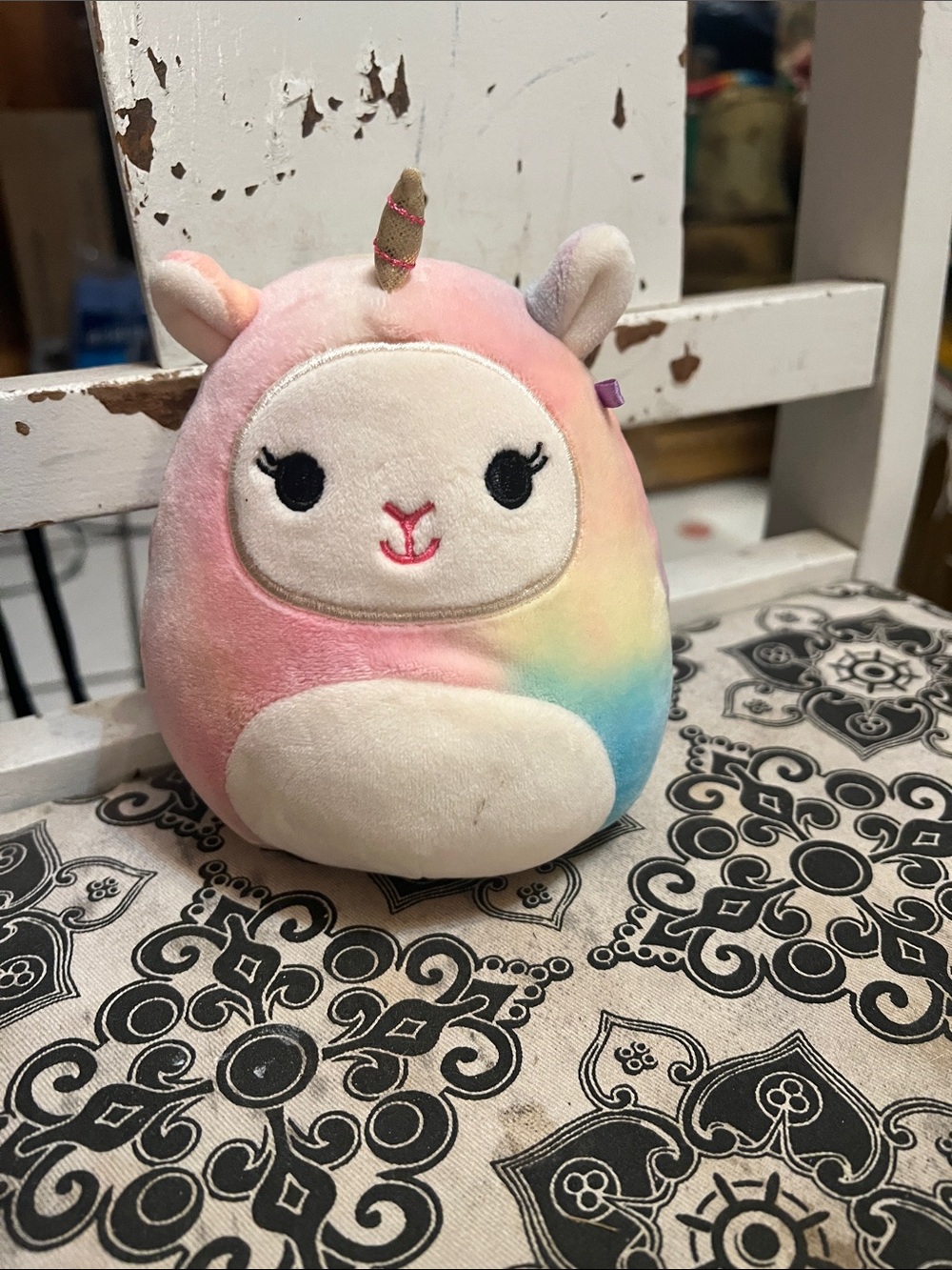 Rainbow Pastel Plush Unicorn Llama